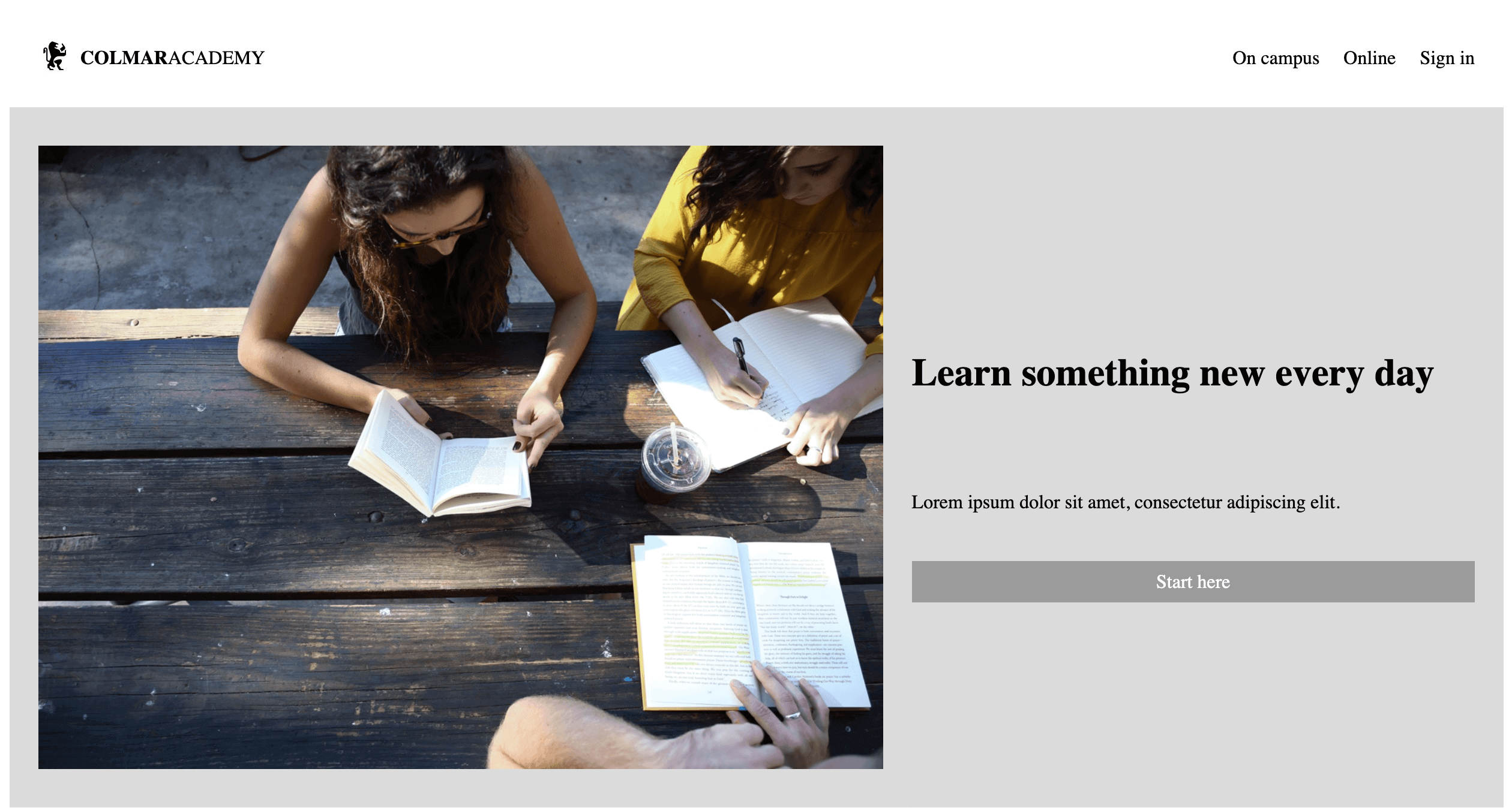 Colmar Academy Website Project