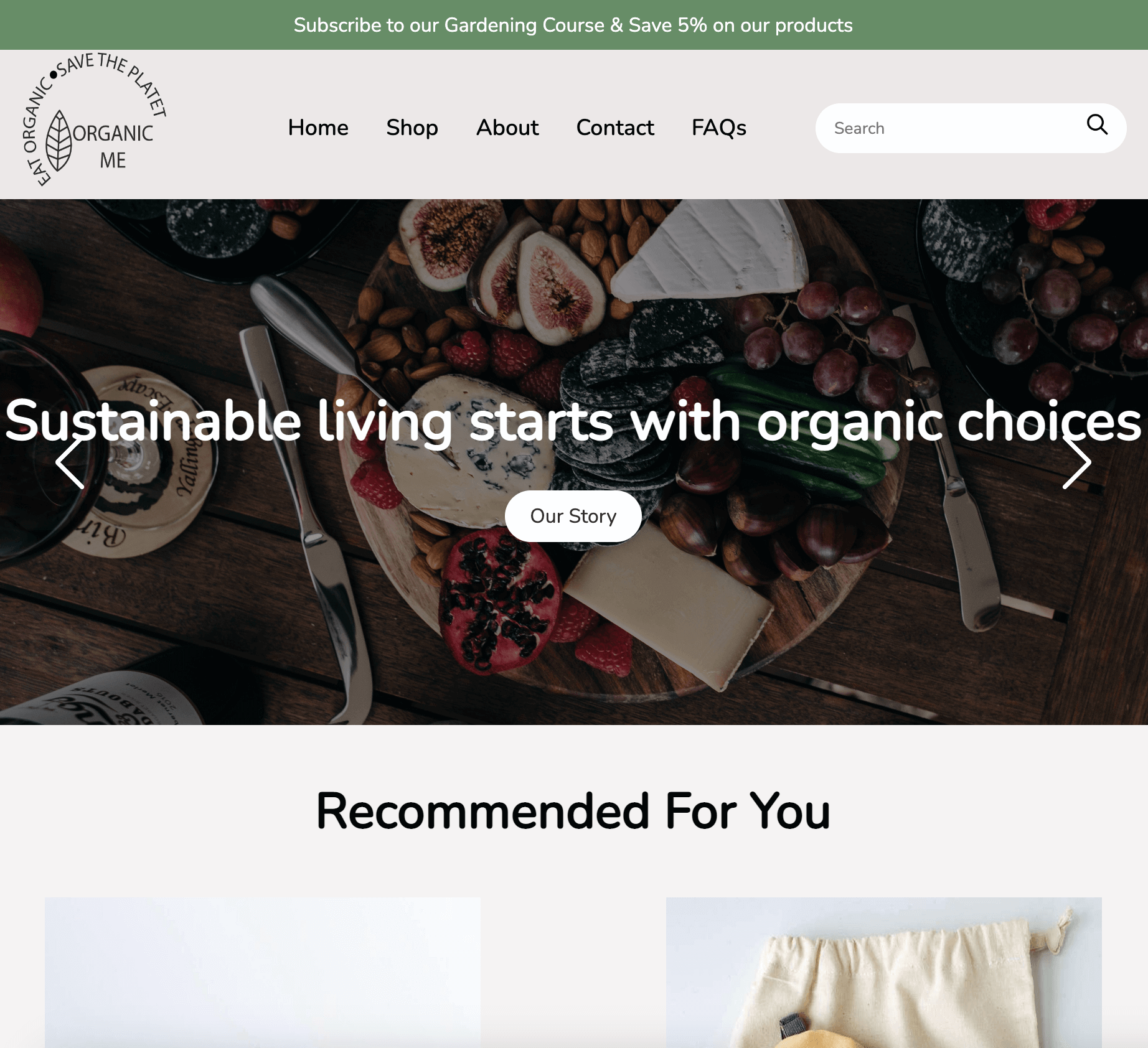 Organic Me Website Project